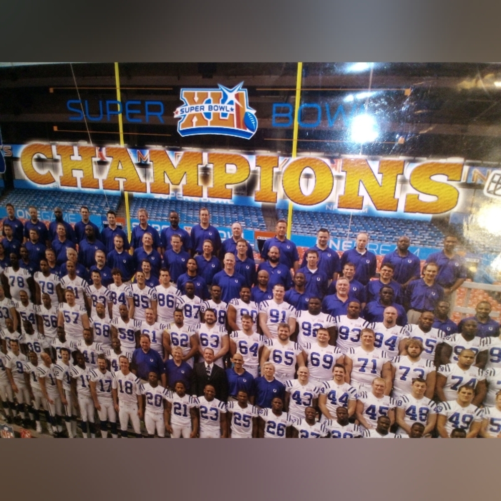 Indianapolis Colts Super Bowl XLI 8X10 Licensed Photo In 11X14 Blue Matted Frame - Picture 5 of 9
